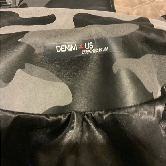 Denim 4Us Camouflage Moto Jacket NEW - Picture 7 of 11